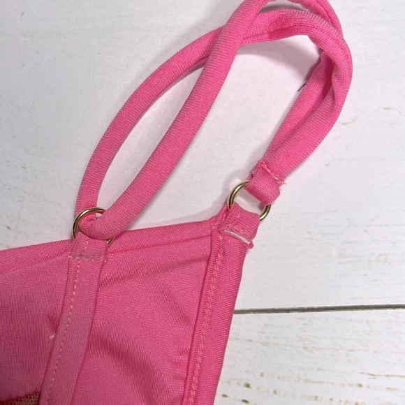 Monica Hansen | Money Maker Strappy Mesh Panel Bikini Bottom Pink Panther | L - Picture 12 of 16